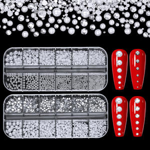 Kit de <span class=keywords><strong>strass</strong></span> pour ongles, breloques en cristal, perles plates, mini perles caviar pour loisirs créatifs et décoration d'ongles, vente en gros à prix abordable - Product Image 3