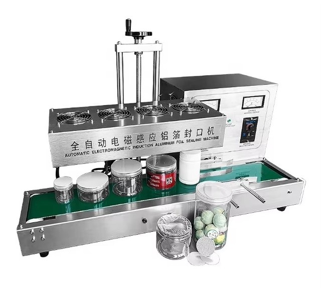 Electromagnetic Aluminum Foil Bottle Cap Fully Automatic Induction Sealing Machine for Juice Water Cosmetic Bottle