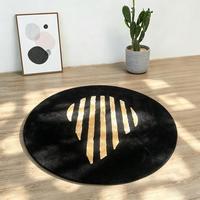 Tapis rond tufté personnalisé avec logo, tapis décoratif d'intérieur en peluche tufté à la main, tapis de sol circulaire pour la maison et les magasins