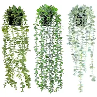 Omata — plante artificielle suspendue, fausse plante en pot, vignes d'eucalyptus, décoration d'intérieur de la maison, noir