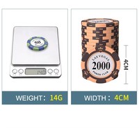 Jetons de poker en argile XuanYao (Modèle XY-CM001) de Chine - Jetons de remplacement pour l'argent dans le Mahjong et les jeux de cartes (Texas Hold'em)