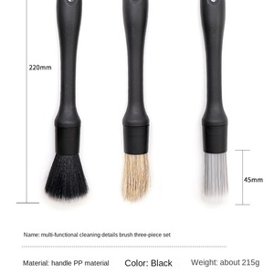 Set di 3 Spazzole per Dettagli Auto in Offerta, Spazzole Morbide per Interni Auto, Strumento Professionale Multifunzione per Pulizia Auto - Product Image 6