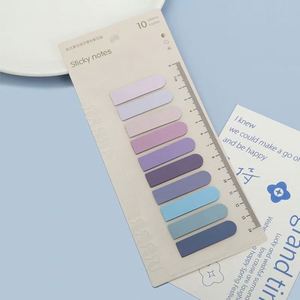 สติกเกอร์ใส่หนังสือแบบเขียนได้ H&Q Morandi Color PET Index Paste ฉลากหนังสือแบบกำหนดเองสำหรับนักเรียน ฉีกออกได้ แผ่นโน้ตแบบมีกาวในตัว แท็บใสสำหรับจดบันทึกในโรงเรียน - Product Image 2