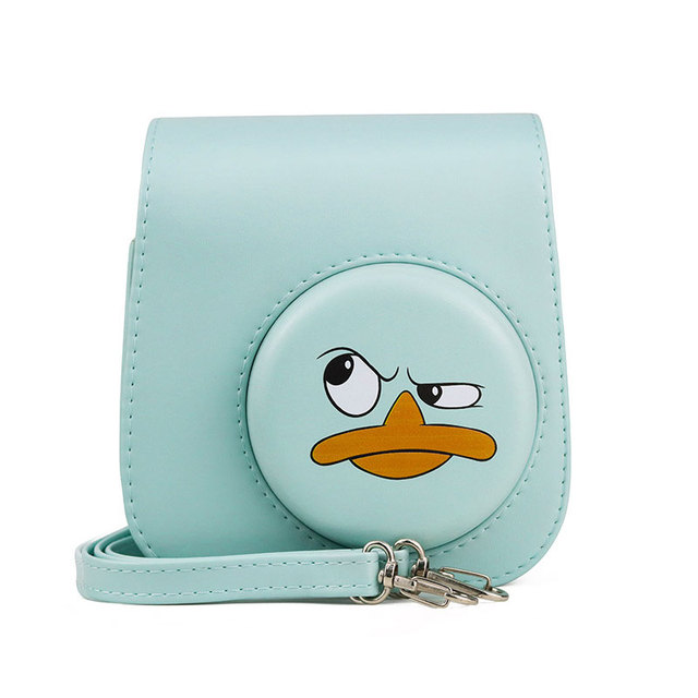 Mini11 Camera Bag Cute Cartoon PU Leather Protective Case for Instax, Storage Bag for Print Camera