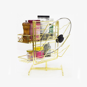 Épices <span class=keywords><strong>rotatif</strong></span> <span class=keywords><strong>Porte</strong></span>-bouteilles Métal Ustensiles de Cuisine Organisateur Titulaire - Product Image 4
