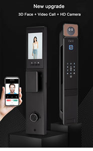 <span class=keywords><strong>2026</strong></span> नवीनतम एआई स्मार्ट डोर लॉक हाउस सुरक्षा डिजिटल ट्यूया रिमोट कंट्रोल फेस रिकग्निशन फिंगरप्रिंट आउटडोर स्मार्ट डोर लॉक - Product Image 3
