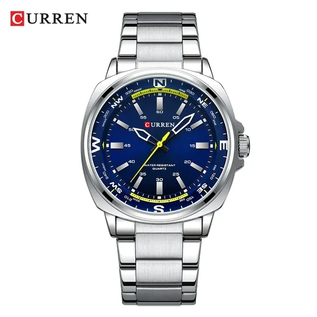 Reloj deportivo CURREN para hombre, marca superior de lujo, ejército militar, resistente al agua, reloj masculino, reloj de pulsera de cuarzo de acero inoxidable para negocios, regalo 8455