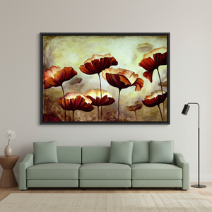Elegant Floral <b>Canvas</b> Print: Modern Flower Artwork for Home Decor,BLACK <b>FRAMED</b> <b>CANVAS</b> - Product Image 3