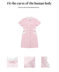 Uniformes de Enfermería Personalizados OEM ODM, Chaqueta de Enfermería de Manga Corta para Mujer - Product Image 4