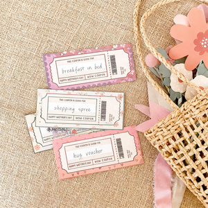 Promotionnel personnalisé divers biens utilisant l'impression gratuite carnet de billets de coupons de couple en papier personnalisé pour la fête des mères - Product Image 1