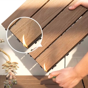 Wholesale Outdoor Swimming Pool Decorative No-Slip Waterproof Composite WPC Co-extrusion Deck <b>Tiles</b> Floor - Product Image 4