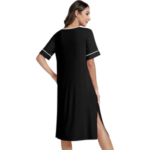 Liquidación de Stock: Camisón de Viscosa hasta la Rodilla para Mujer, Alta Calidad a Precio Competitivo Pjy - Product Image 2