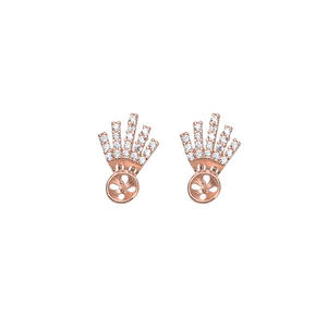 Composants de bijoux Wenchi Mabei S925 9.7 Pendentif 10.3 Boucles d'oreilles 10.7 Bague 11.3 Ensemble Accessoires en perles Support vide 5313 - Product Image 5