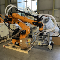 Bras robotisé industriel à 6 axes de haute précision, système de manutention robotique automatique pour le chargement, le déchargement et l'empilage de cartons