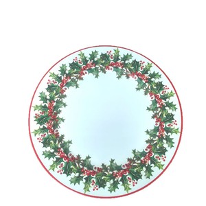 Assiettes en plastique réutilisables sur le thème de Noël, assiettes décoratives à motif de maison en pain d'épices pour les fêtes de Noël - Product Image 5