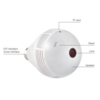 LED 360 degrés Wi-Fi Vision de nuit Panoramique HD960P Ampoule intelligente Sécurité domestique Lumières sans fil