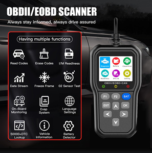Máy quét OBD2 chuyên nghiệp cho ô tô, công cụ chẩn đoán với đầy đủ chức năng OBD2, đọc/xóa mã lỗi, khả năng chuẩn bị I/M, dữ liệu trực tiếp - Product Image 2