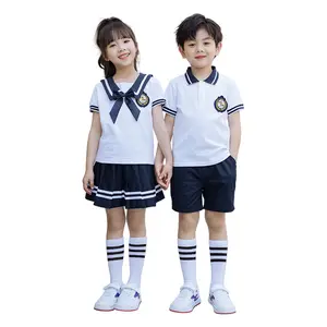 Schul kleidung maßge schneiderte Jungen und Mädchen Studenten uniform Kinder setzt Designs Grundschul uniformen Mittels chul uniform