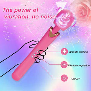 Potente consoladores vibrador Dual Motor goma gran tamaño varita G-Spot masajeador juguete sexual para pareja estimulador de clítoris - Product Image 1