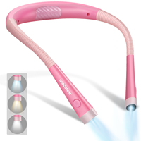 Glocusent FCC Certification CE RoHS Portable Type-C Rechargeable 80hrs Temps d'éclairage Flexible Led Cou Lecture Livre Lumière