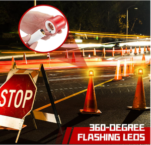 Luz de Advertencia de Tráfico LED Roja, Lámpara de Seguridad Intermitente para Conos de Tráfico, Construcción de Carreteras y Control de Tráfico en Autopistas - Product Image 4