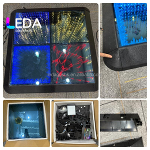 พื้นเต้นรำ LEDA Factory Starry Dancefloor แบบเดี่ยวหรือแบบเต็มสี IP65 สำหรับภายนอกอาคาร แบบ 3 มิติ กระจกเงา พร้อมสายไฟ สำหรับงานแต่งงาน คลับ และงานปาร์ตี้ - Product Image 3