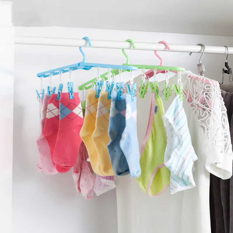 3-tier Pants Clothes Revolving Rack Sliding Belt Wall Hanger Pouch Sticks Hangers