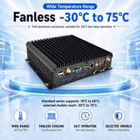 Ordinateur industriel sans ventilateur, mini PC 6 USB, Intel I3 I5 I7 J1900 N100, IP65, large plage de température, VGA, RS232, OEM, ODM, personnalisé