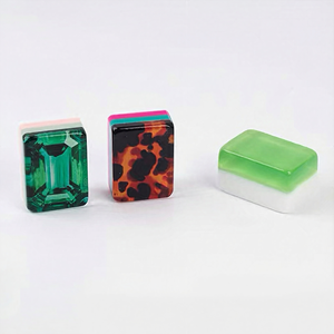 Juego de Mahjong de Lujo Personalizado de Acrílico Americano, Fichas Tummy Tiles, Mahjong de Viaje, Mahjong de Singapur, Rummy - Product Image 1