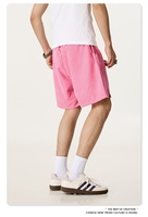 Vêtements pour hommes |   Shorts de plage imperméables en satin de coton polyester style américain tendance été 2025