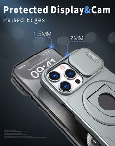 Coque magnétique en anneau pour Samsung S21 S22 S23 Ultra <span class=keywords><strong>FE</strong></span> coque de téléphone support évidé avec lentille couvercle de <span class=keywords><strong>protection</strong></span> de fenêtre - Product Image 4