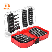 Mingtu 34 pièces jeu d'embouts de tournevis électrique de haute qualité tournevis à percussion et perceuse S2 manche en acier ensemble d'outils à main OEM personnalisable