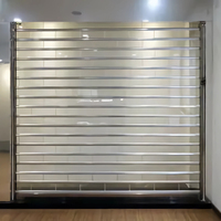 Rideau de sécurité moderne en cristal pour banque commerciale, film transparent en PVC électrique, volet roulant pour usage commercial