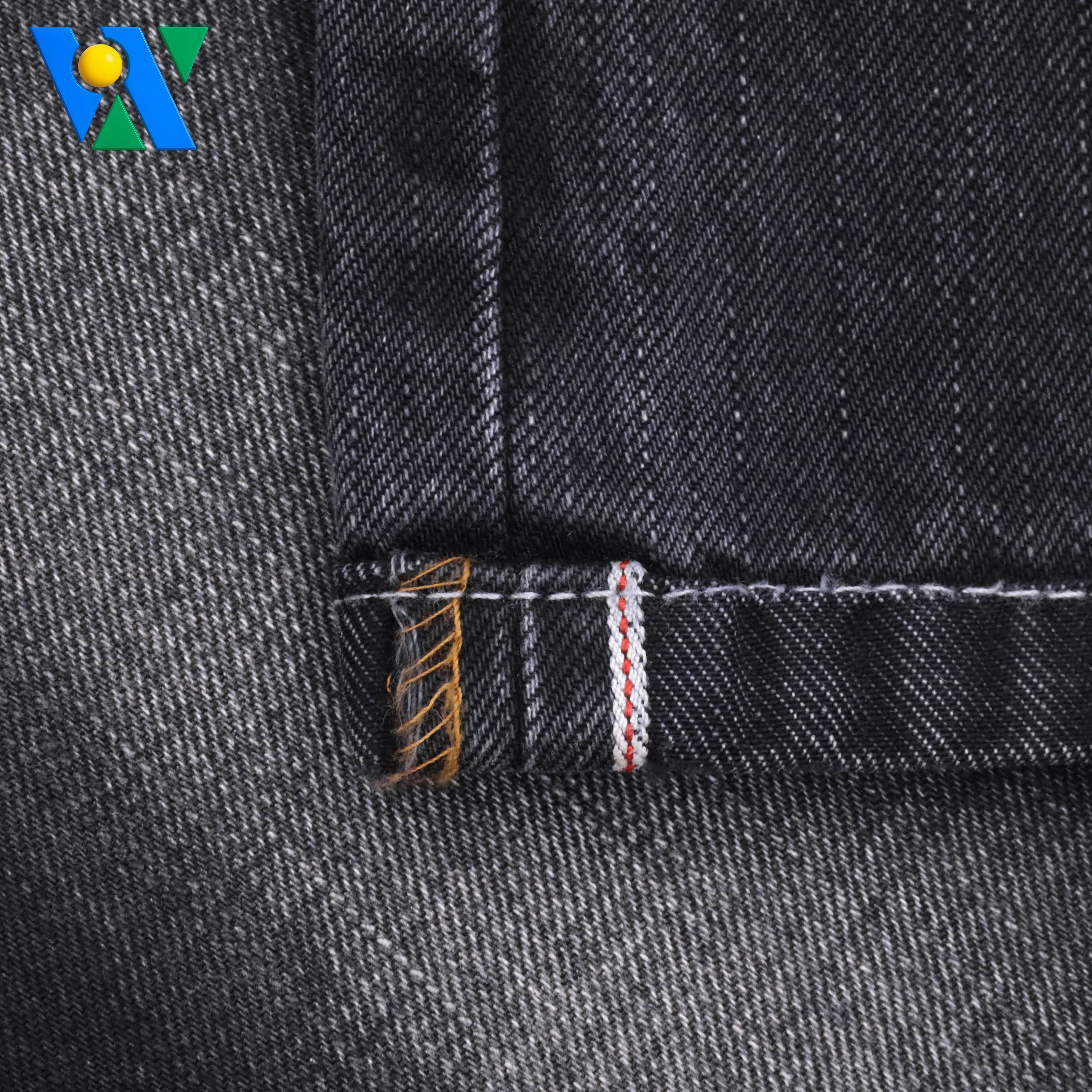 13.8oz Selvedge Denim 100% Cotton Raw Selvedge Denim Fabric Rolls Warp Slub Twill Style for Apparel Clothing Jeans Jackets Pants