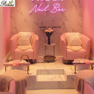 Stilvolle beliebte Nägel Schönheits salon einfache billige Baby rosa Lexor Pediküre Stuhl mit Wassers pray - Product Image 1