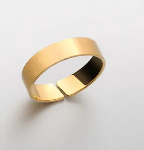 Perhiasan inspirasi baja tahan karat cincin UNISIZE minimalis cincin terbuka dapat disesuaikan untuk wanita dan pria perhiasan grosir disesuaikan