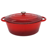 Cocotte en fonte émaillée extra large 7,5qt/9qt, grande capacité, ovale, qualité héritage pour les détaillants allemands
