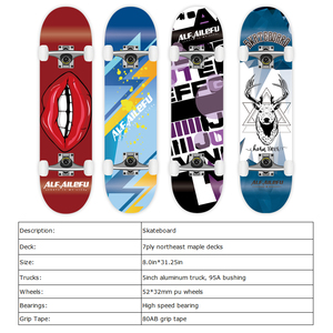 Skateboards professionnels en bois d'érable personnalisables, double rocker, antidérapants, légers, série 2020, vente en gros à prix abordable - Product Image 4
