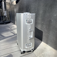OEM/ODM Valise en aluminium de haute qualité Valise à roulettes VIP Valise d'affaires avec serrure TSA Valise de voyage Boîte à main