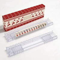 Jeu de Mahjong américain en acrylique rennes de Noël le plus populaire avec règle de mesure, multicolore, pour le jeu familial en intérieur