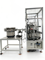 Machine de scellage et d'insertion de becs verseurs pour sachets, entièrement automatique, durable, de qualité alimentaire, contrôlée par PLC, à moteur pneumatique, numérique, en plastique