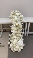 Décor floral pour mariage, toile de fond, accessoire de décoration, chemin de table, guide d'événement, fleurs pour vitrine, en tissu, style Jane Love, pour l'aménagement au sol