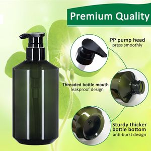 Low MOQ Oblique Shoulder Amber Shampoo Body Lotion Pump Bottles 300ml 500ml <b>Hand</b> <b>Wash</b> and <b>Hand</b> Lotion Bottles - Product Image 3