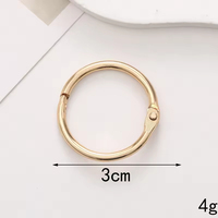 Anneau en O à ressort métallique multi-styles, fermoir mousqueton, anneau d'ouverture rond en forme de cœur ou de bambou pour accessoires de sac DIY