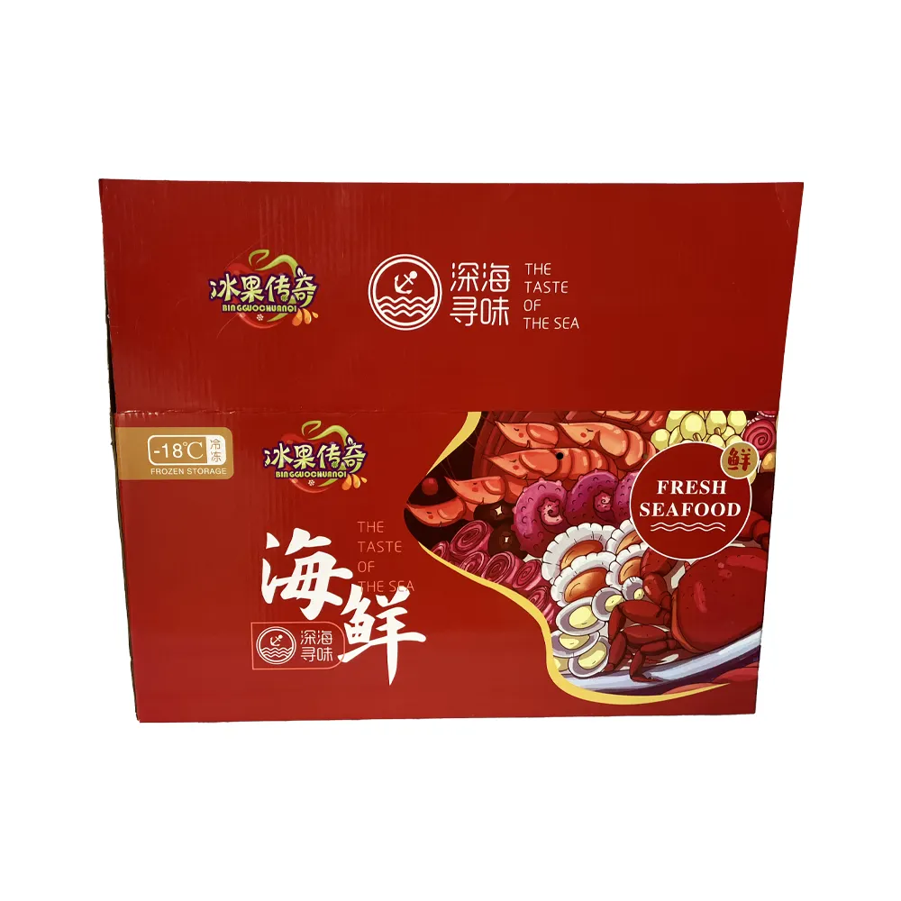 260g đôi tráng PE đông lạnh tôm hải sản hộp