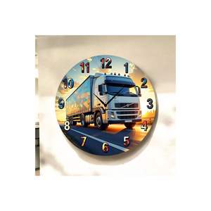 Reloj de Pared Redondo de Madera Silencioso con Patrón Impreso Colorido y Numerado de 45x45cm, Regalo Clásico de Nuestra Colección - Product Image 2