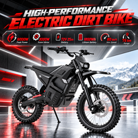Moto tout-terrain électrique avec moteur central 72V25AH, batterie lithium domestique, moteur sans balais, 75 km/h, pour adultes