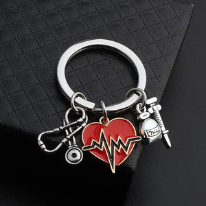 100 modelli-avviso medico <span class=keywords><strong>infermiera</strong></span> portachiavi ambulanza paramedico <span class=keywords><strong>regalo</strong></span> <span class=keywords><strong>per</strong></span> doctor cap stetoscopio ciondolo borsa accessori portachiavi - Product Image 5