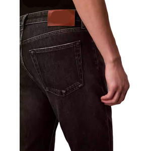 بنطلون جينز رجالي مخصص بتصميم عصري جديد، ضيق ومطاطي، مصنوع من القطن عالي الجودة، مستقيم ومغسول، مناسب للشتاء والخريف، من الصين - Product Image 3