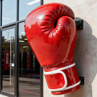 Escultura Decorativa de Guante de Boxeo de Resina de Fibra de Vidrio para Exteriores, Logotipo de Gimnasio 3D Personalizado y Atractivo, Estatua para Decoración Exterior
